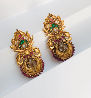 Antique Gold Earrings Zayn Luxury Jewellery